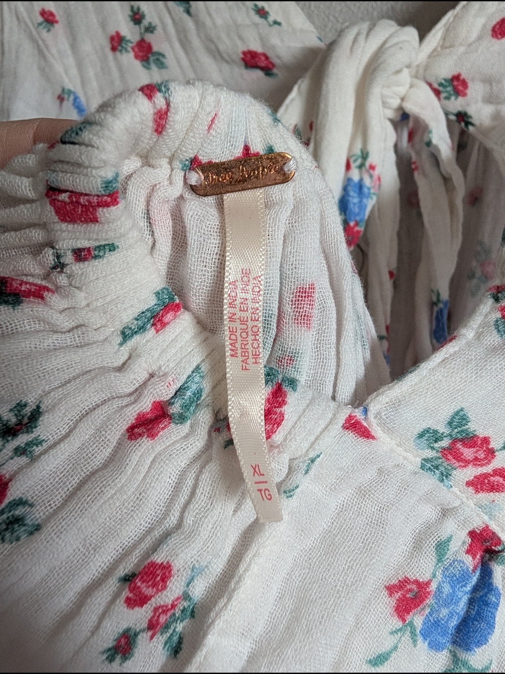 Free People Chloe Printed Top Tea Combo - Picture 7 of 7